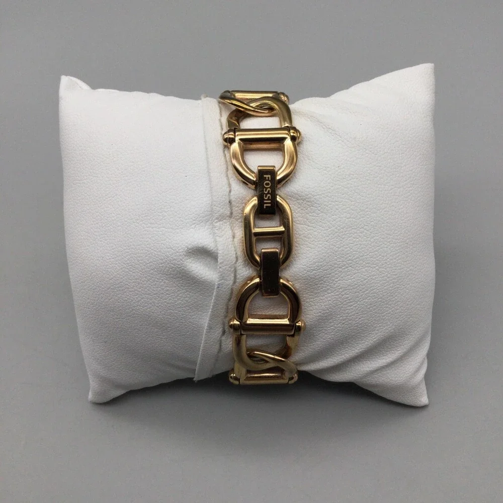 Fossil Virginia Watch Women 30mm ES-5273 Rose Gold Tone New Battery 7" - Picture 3 of 11